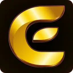 โลโก้ตัว E สีทอง (EZ)
